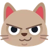 Face de chat avec sourire sarcastique Emoji 😼 image - Skype style