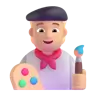 Artist: Medium-Light Skin Tone Emoji 🧑🏼‍🎨 image - Microsoft 3D Fluent style
