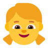 Fille Emoji 👧 image - Microsoft Classic 2D style