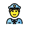 Man Police Officer Emoji 👮‍♂️ image - OpenMoji style