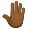 Raised Back Of Hand: Medium-Dark Skin Tone Emoji 🤚🏾 image - Huawei Harmony OS style