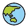 Dünya Küre Asya-Avustralya Emoji 🌏 image - OpenMoji style
