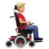Man In Motorized Wheelchair Facing Right: Medium-Light Skin Tone Emoji 👨🏼‍🦼‍➡️ image - Apple style