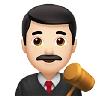 Man Judge: Light Skin Tone Emoji 👨🏻‍⚖️ image - Apple style