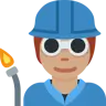 Factory Worker: Medium Skin Tone Emoji 🧑🏽‍🏭 image - Twitter / X (Twemoji) style