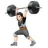 Person Lifting Weights: Light Skin Tone Emoji 🏋🏻 image - Huawei Harmony OS style