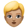Person: Medium-Light Skin Tone, Blond Hair Emoji 👱🏼 image - Huawei Harmony OS style