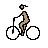 Woman Biking: Medium Skin Tone