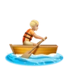 Person Rowing Boat: Medium-Light Skin Tone Emoji 🚣🏼 image - Huawei Harmony OS style