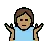 Person Shrugging: Medium Skin Tone