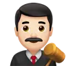 Man Judge: Light Skin Tone Emoji 👨🏻‍⚖️ image - Apple style