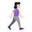 Woman Walking Facing Right: Light Skin Tone