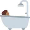 Person Taking Bath: Medium-Dark Skin Tone Emoji 🛀🏾 image - Twitter / X (Twemoji) style