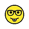 Visage de nerd Emoji 🤓 image - OpenMoji style