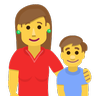 Family: Woman, Boy Emoji 👩‍👦 image - Skype style