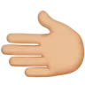 Leftwards Hand: Medium-Light Skin Tone Emoji 🫲🏼 image - Apple style