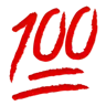 Emoji Száz pont szimbólum 💯 image - Apple style