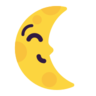 Эмодзи Последняя четверть луны с лицом 🌜 image - Microsoft Classic 2D style