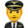 Man Pilot Emoji 👨‍✈️ image - Apple style