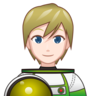 Astronaut: Light Skin Tone Emoji 🧑🏻‍🚀 image - Emojidex style