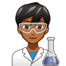 Man Scientist: Medium-Dark Skin Tone Emoji 👨🏾‍🔬 image - Emojidex style