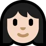 Woman: Light Skin Tone Emoji 👩🏻 image - Microsoft Windows 10 Segoe UI Emoji style