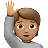 Person Raising Hand: Medium Skin Tone