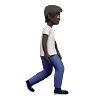 Person Walking Facing Right: Dark Skin Tone Emoji 🚶🏿‍➡️ image - Apple style