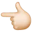 Backhand Index Pointing Left: Light Skin Tone