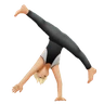 Person Cartwheeling: Medium-Light Skin Tone Emoji 🤸🏼 image - Huawei Harmony OS style