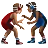 Men Wrestling: Medium Skin Tone, Medium-Dark Skin Tone
