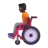 Person In Manual Wheelchair: Dark Skin Tone