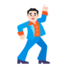 Man Dancing: Light Skin Tone Emoji 🕺🏻 image - Microsoft Classic 2D style
