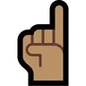 Index Pointing Up: Medium Skin Tone Emoji ☝🏽 image - Microsoft Windows 10 Segoe UI Emoji style