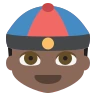 Person With Skullcap: Dark Skin Tone Emoji 👲🏿 image - EmojiTwo style