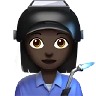 Woman Factory Worker: Dark Skin Tone Emoji 👩🏿‍🏭 image - Apple style