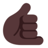 Call Me Hand: Dark Skin Tone Emoji 🤙🏿 image - Microsoft Classic 2D style