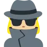 Woman Detective: Medium-Light Skin Tone Emoji 🕵🏼‍♀️ image - Twitter / X (Twemoji) style