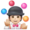 Person Juggling: Light Skin Tone Emoji 🤹🏻 image - Samsung style