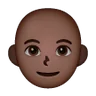 Person: Dark Skin Tone, Bald Emoji 🧑🏿‍🦲 image - Samsung style