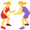 Women Wrestling Emoji 🤼‍♀️ image - Twitter / X (Twemoji) style