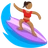 Person Surfing: Medium Skin Tone