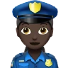 Woman Police Officer: Dark Skin Tone Emoji 👮🏿‍♀️ image - Apple style