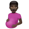 Pregnant Man: Dark Skin Tone Emoji 🫃🏿 image - WhatsApp style