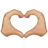 Heart Hands: Medium-Light Skin Tone