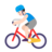 Man Biking: Light Skin Tone