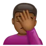 Man Facepalming: Medium-Dark Skin Tone Emoji 🤦🏾‍♂️ image - WhatsApp style