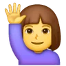 Woman Raising Hand Emoji 🙋‍♀️ image - Samsung style