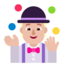 Person Juggling: Medium-Light Skin Tone Emoji 🤹🏼 image - Microsoft Classic 2D style