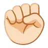 Raised Fist: Light Skin Tone Emoji ✊🏻 image - Google Noto Color Animated style